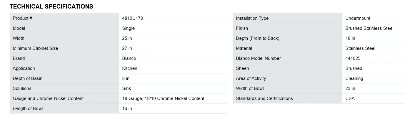 Blanco Sink - Stellar U 1 Medium (Single) - Image 3