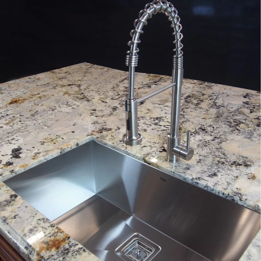 Commercial Style Kitchen Faucet 8 1/16" x 16 15/16" Brushed nickel - Image 3